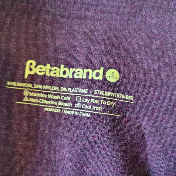 Betabrand Skinny Leg Fully Charged Capri Leggings Yoga •Size Small Petite• - Picture 2 of 8